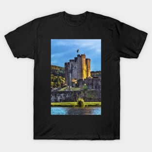 Towers Of Caerphilly Castle Gatehouse T-Shirt